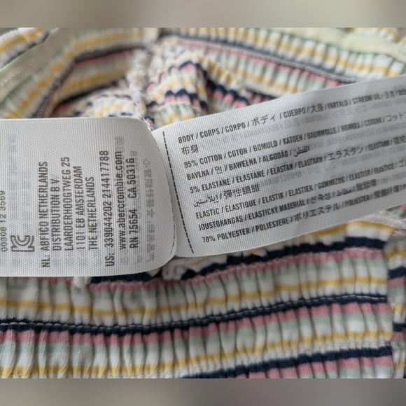 Hollister Striped Scrunched Cropped Tank Top XS - Picture 5 of 5